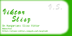 viktor slisz business card